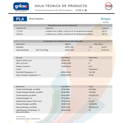 Filamento PLA Grilon3 1kg 1.75mm