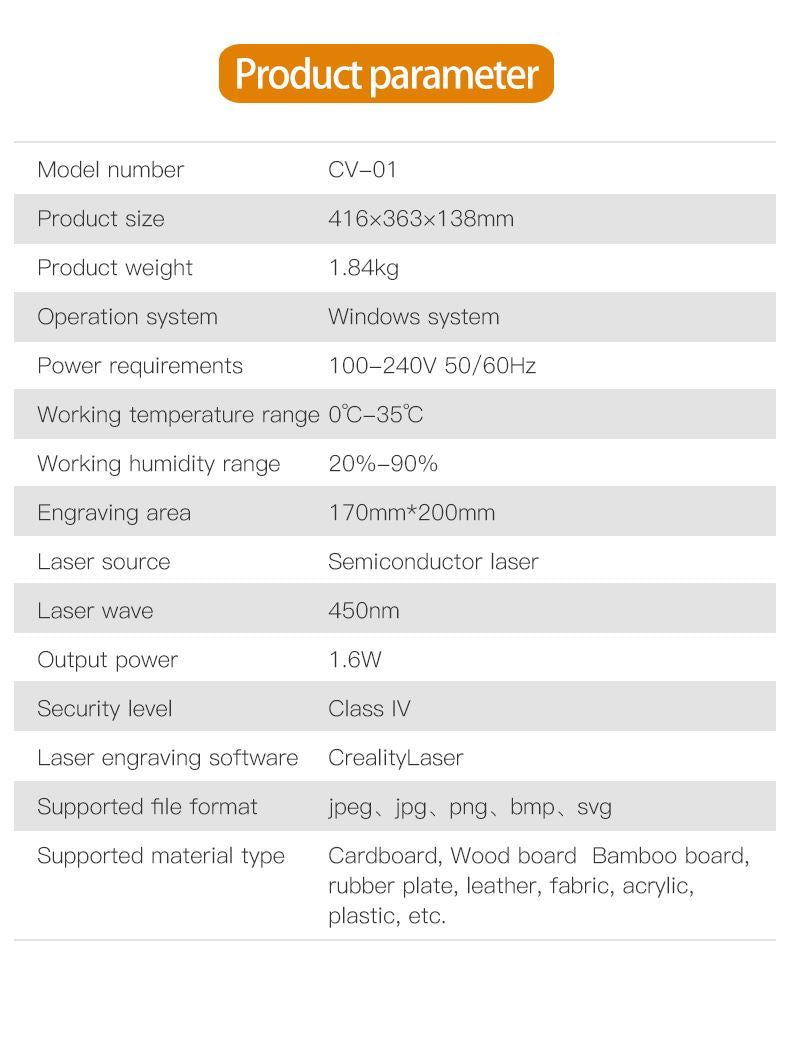 Grabadora Láser Creality CV-01