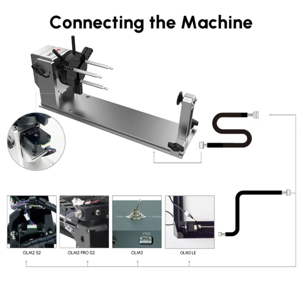 Mandril Giratorio Ortur YRC1.0 para Grabadora Láser